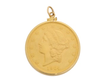 A Gold Coin Pendant