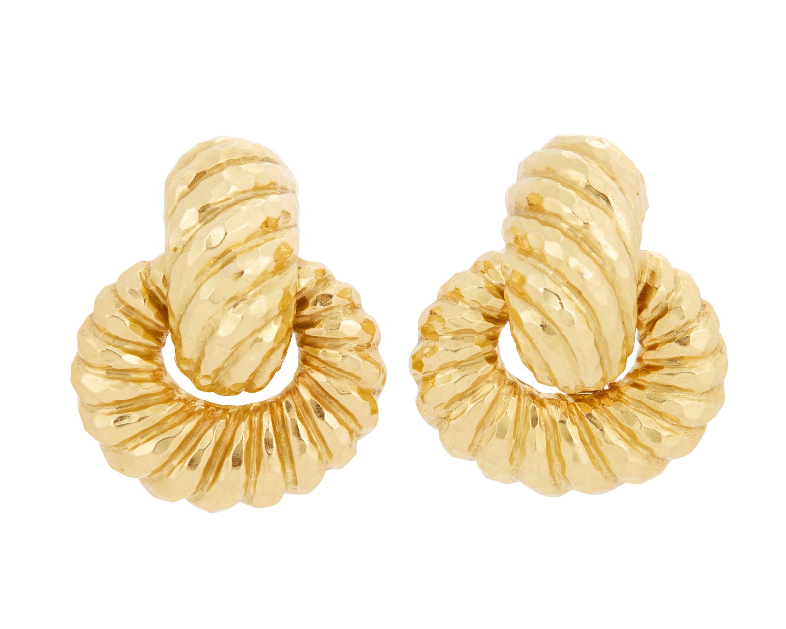 David Webb: A Pair of 18K Gold Earclips (1 of 3)