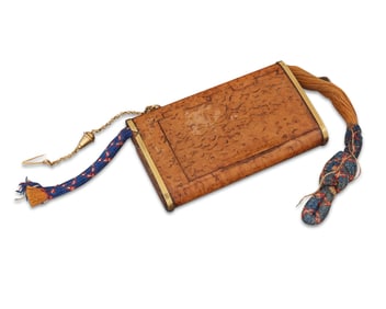 A Russian Karelian Birch & 18K Gold Cigarette Case