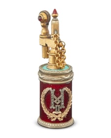 Faberge: An Enameled Russian Silver Cigarette Lighter