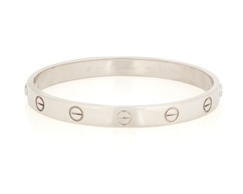 Cartier: An 18K White Gold 'Love' Bracelet