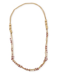 Boucheron: An 18K Gold and Pink Tourmaline 'Frou Frou' Necklace