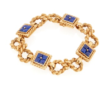 Carlo Weingrill: An 18K Gold and Lapis Lazuli Bracelet