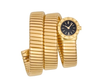 Bulgari: An 18K Gold 'Serpenti Tubogas' Watch