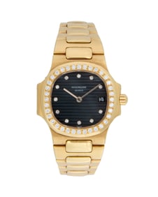 Patek Philippe: An 18K Gold and Diamond 'Nautilus' Watch