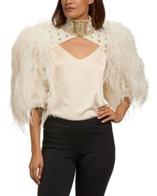 Alexander McQueen: An Ostrich Feather Beaded Bolero Jacket, 2013