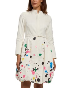 Oscar de la Renta: A Paint Splatter Bubble Hem Shirtdress, 2018