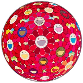 Takashi Murakami (b. 1962), "Flowerball (3D) Red Cliff," 2010