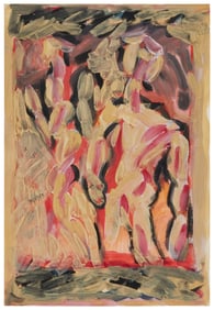 Margaret Israel (1929-1987), Untitled, nudes on vivid ground, circa 1960