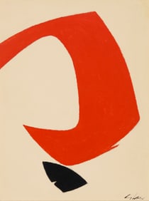 Charles Green Shaw (1892-1974), "Red and Black," 1960