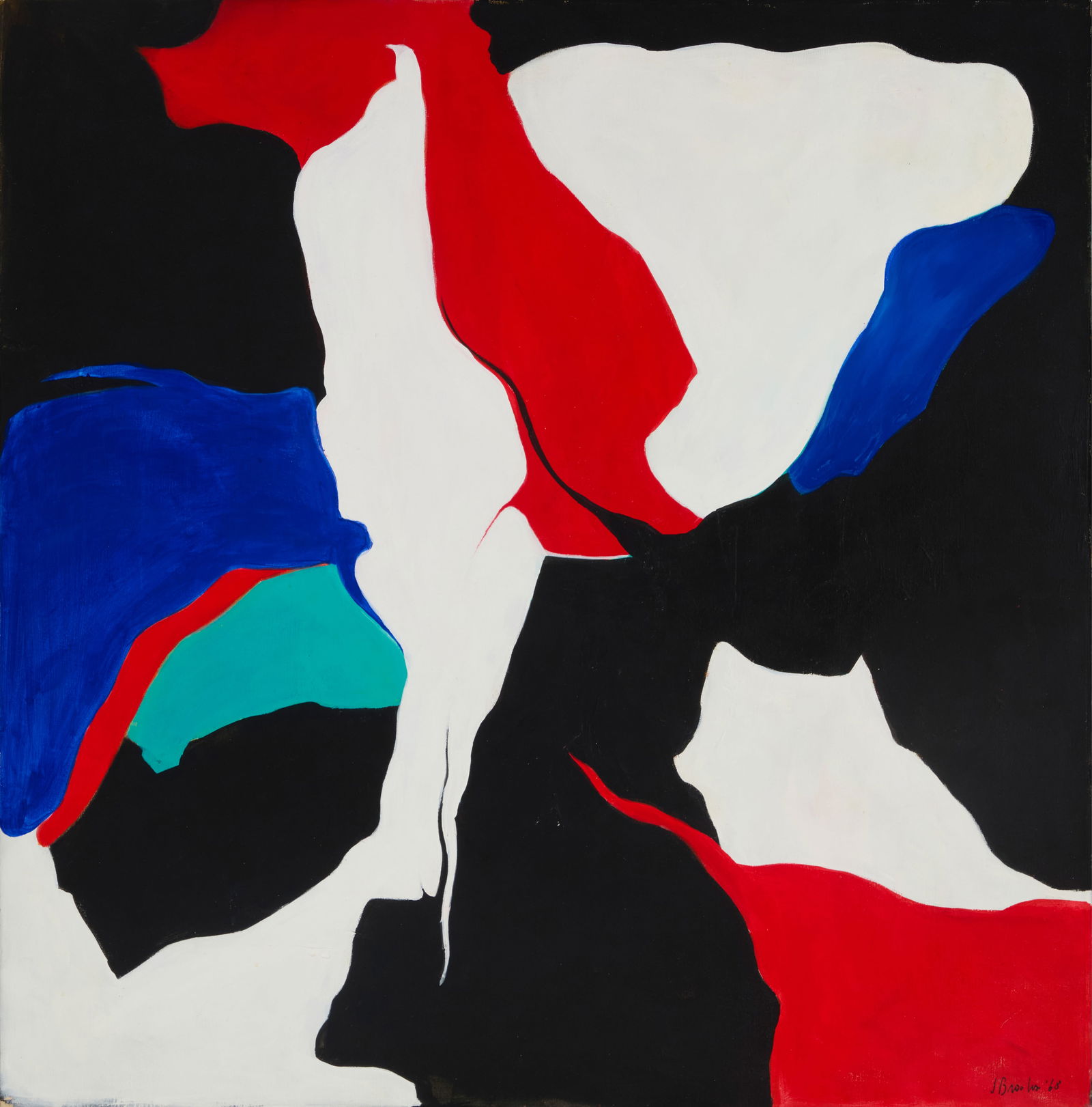 James Brooks (1906-1992), "Blow," 1968: James Brooks(1906-1992)"Blow," 1968Oil on canvasSigned and dated lower right: J. Brooks '68; titled and later dated "1982" verso50" H x 49" W Provenance:Louise Himelfarb Gallery, New York,