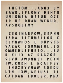 Guy de Cointet (1934-1983), "A Page From My Intimate Journal (Part I)," 1974