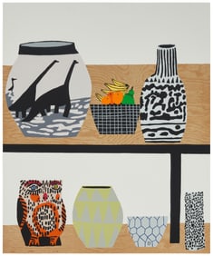 Jonas Wood (b. 1977), "Shelf Still Life," 2018