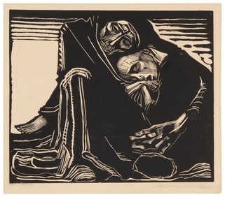 K‰the Kollwitz (1867-1945), "Tod mit Frau im Schoss" (Death with a Woman in His Lap), 1921