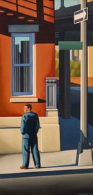 R. Kenton Nelson (b. 1954), Man on a street corner