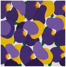 Seth Randal (b. 1957), Abstract composition with purple and yellow, 2009