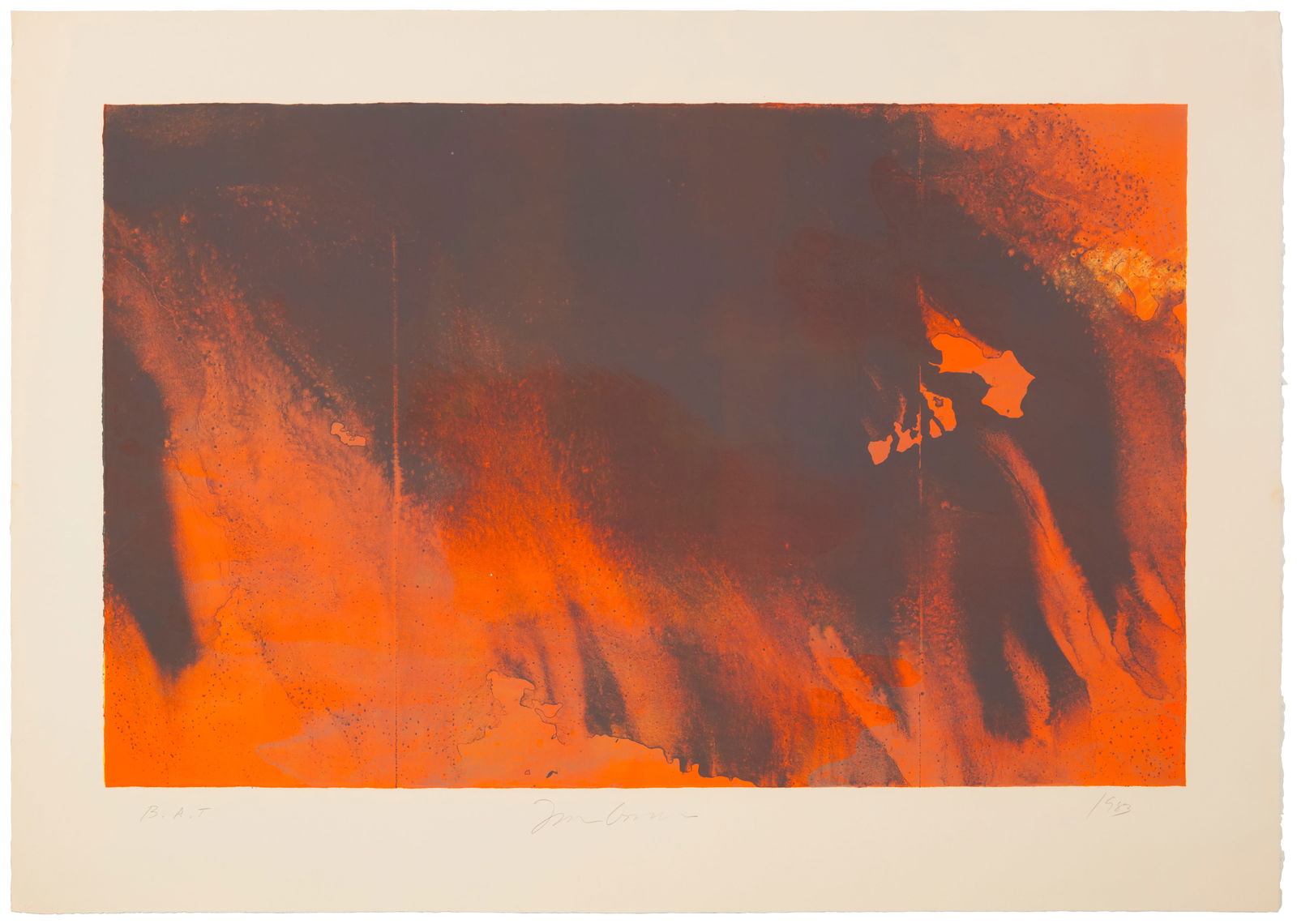 Joe Goode (b. 1937), Untitled, 1983: Joe Goode(b. 1937)Untitled, 1983Lithograph in colors on wove paper, watermark ArchesA bon a tirer impression, aside from the edition of 40Signed, dated, and inscribed in pencil in the lower margin: Jo