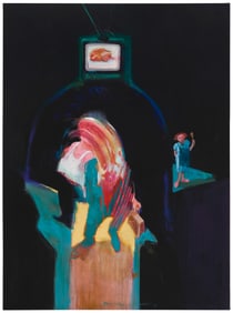 Davis Birks (b. 1957), "Home for Dinner and a Night of TV," 1987