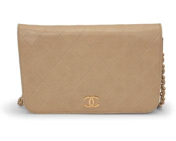 A vintage leather handbag