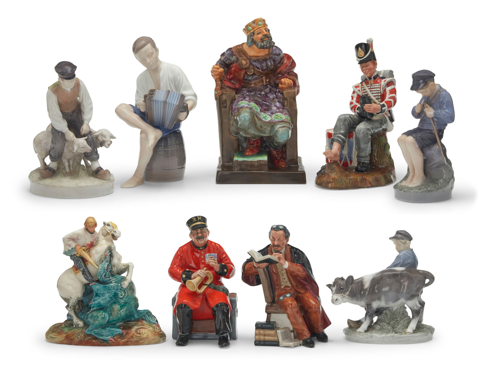 A group of English and Continental porcelain figural groups (1 of 7)