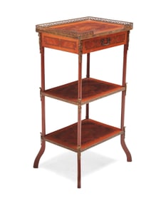 A French marquetry etagere
