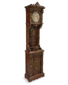 An Ansonia 'Antique Standing' tall case clock