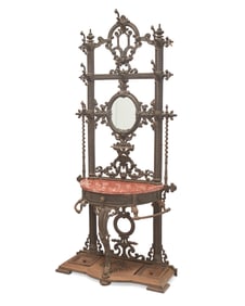 A Victorian cast-iron hall tree