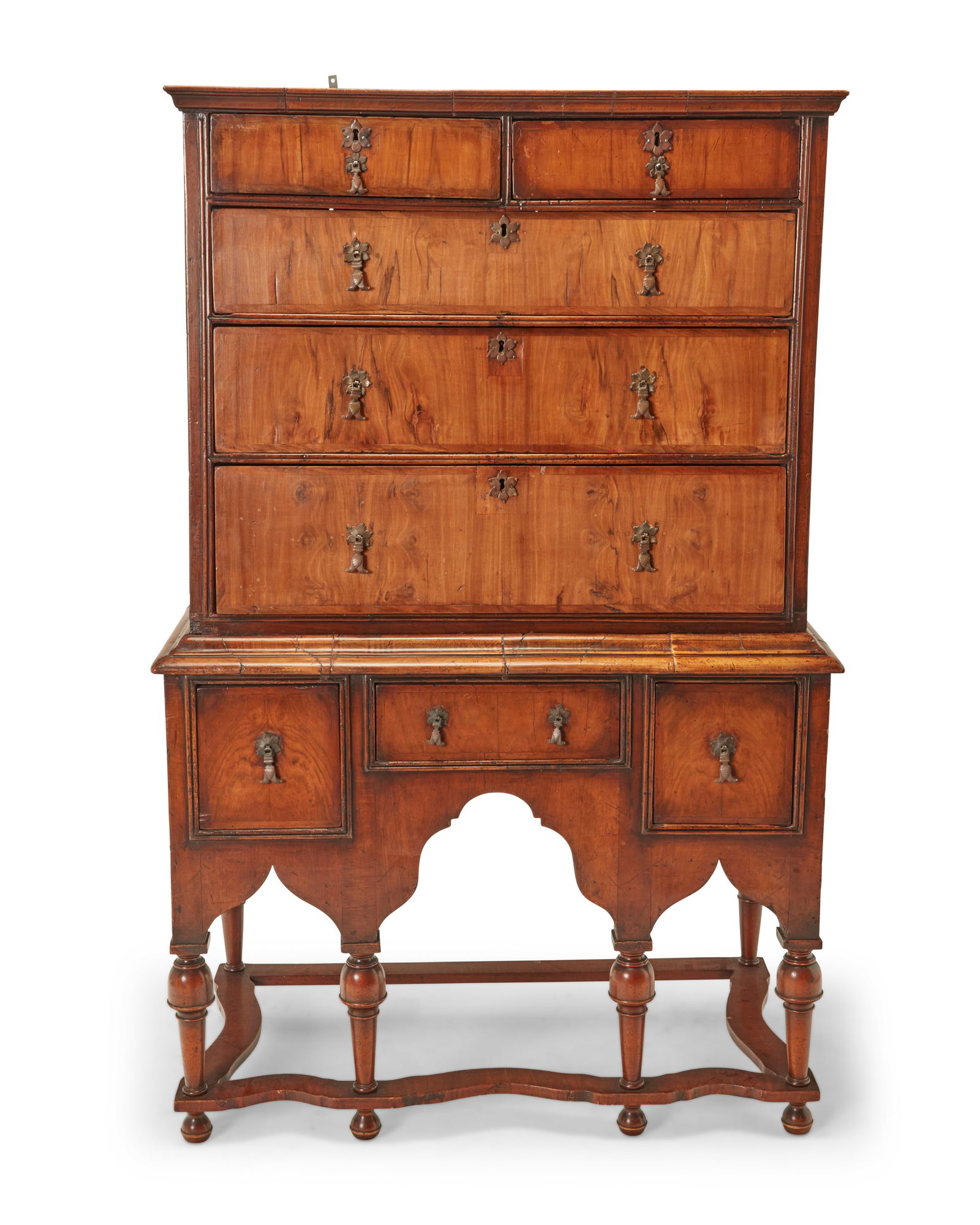A William & Mary walnut chest on stand (1 of 8)