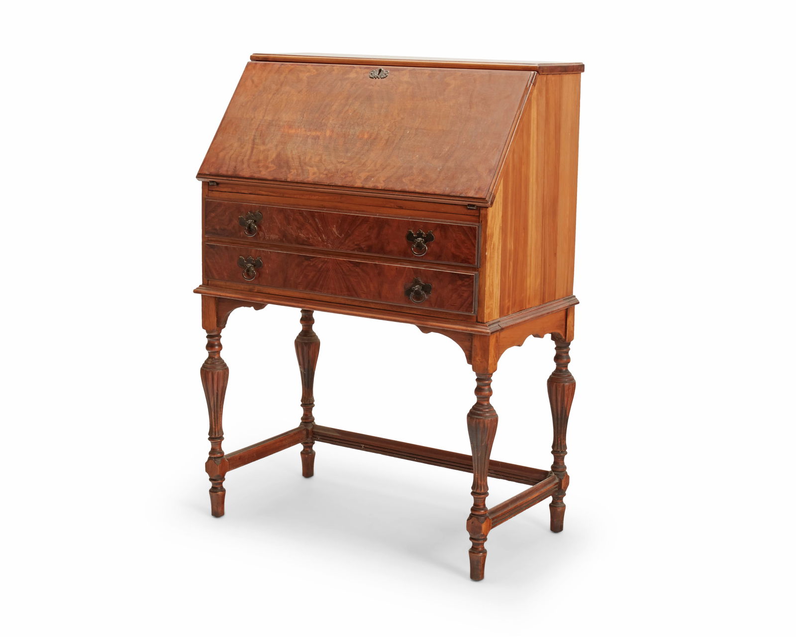 A William & Mary-style slant front writing desk (1 of 7)