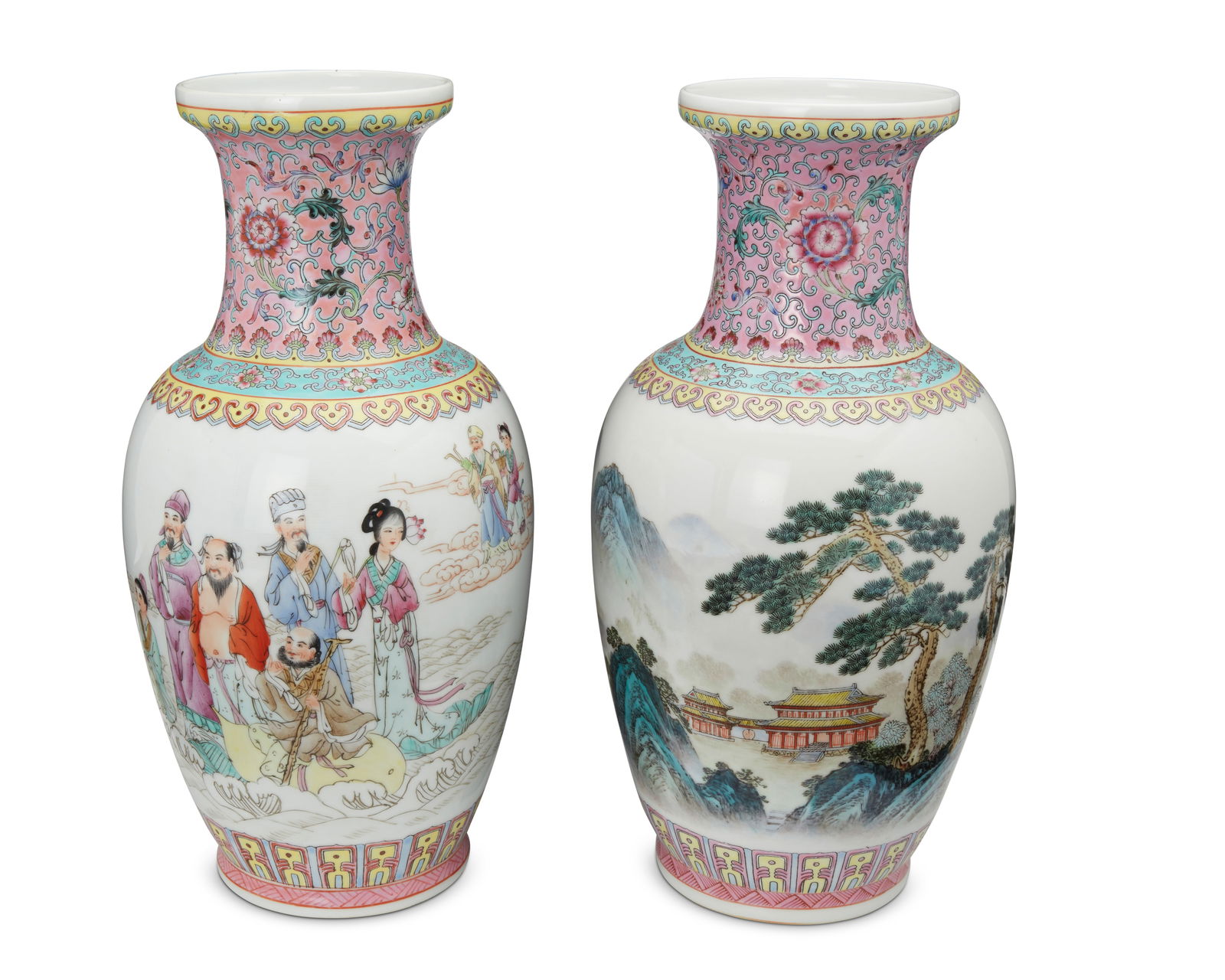 Four Chinese Famille Rose porcelain vases (1 of 16)