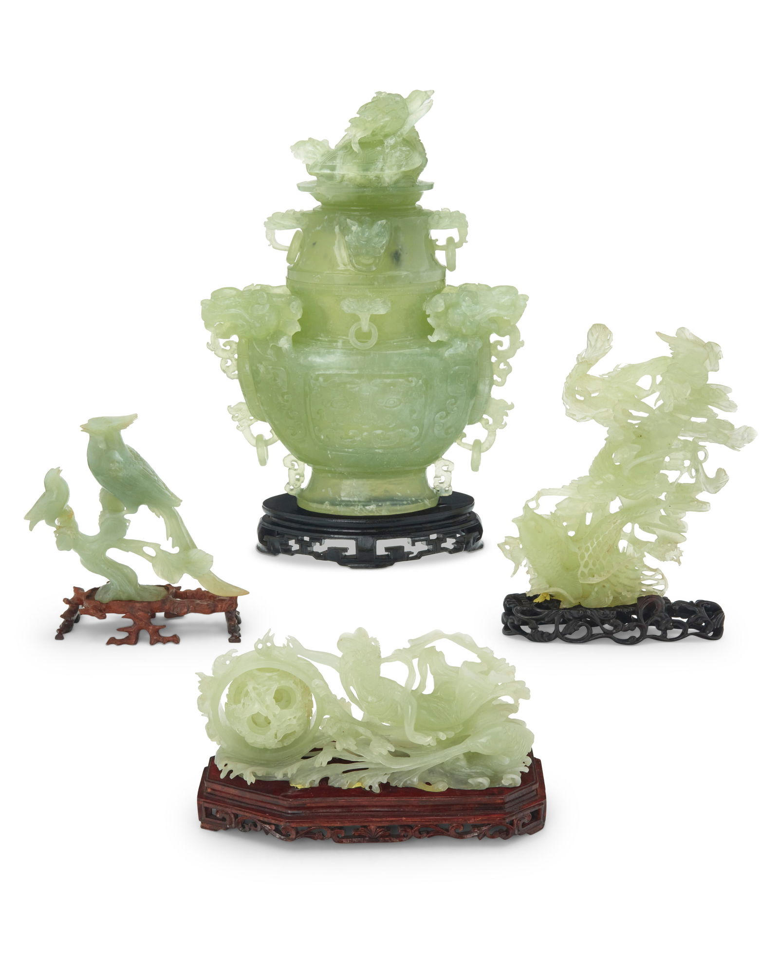 A group of Chinese jade carvings (1 of 2)