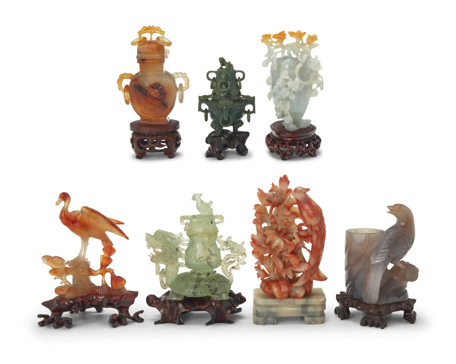 A group of Chinese hardstone carvings (1 of 5)