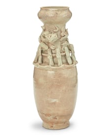 A Chinese celadon glazed pottery hunping funerary urn