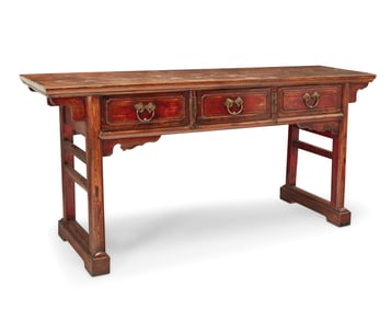 A Chinese elmwood altar table