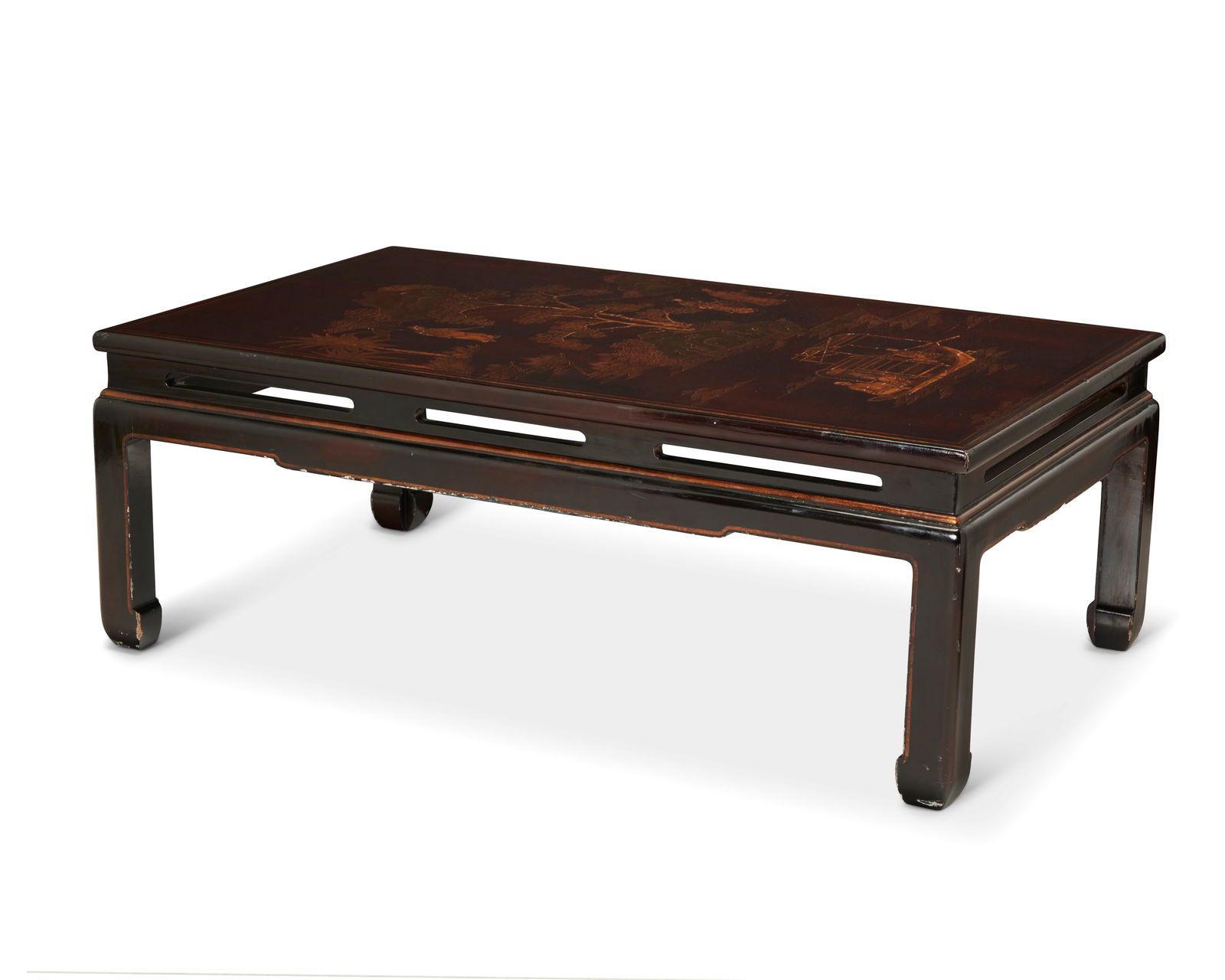 A chinoiserie lacquered wood coffee table (1 of 5)