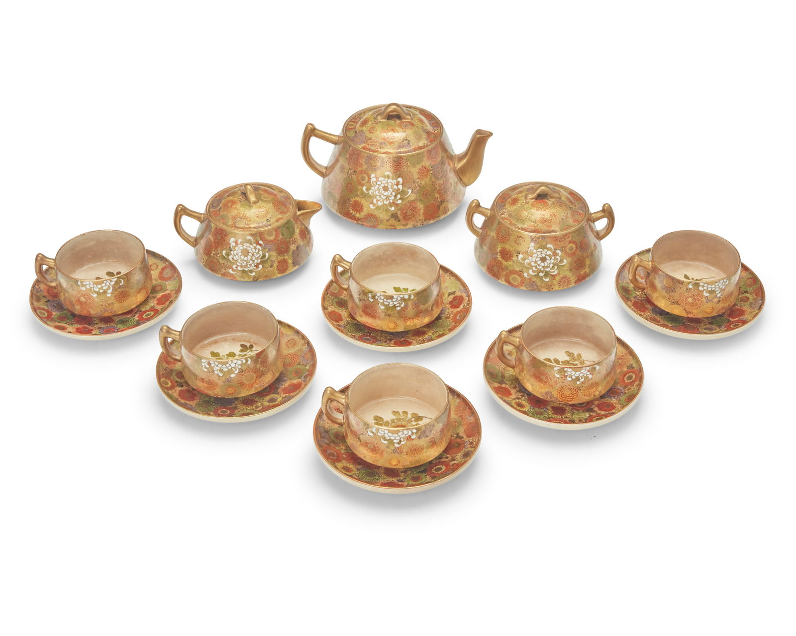 A Japanese Satsuma porcelain tea service (1 of 3)