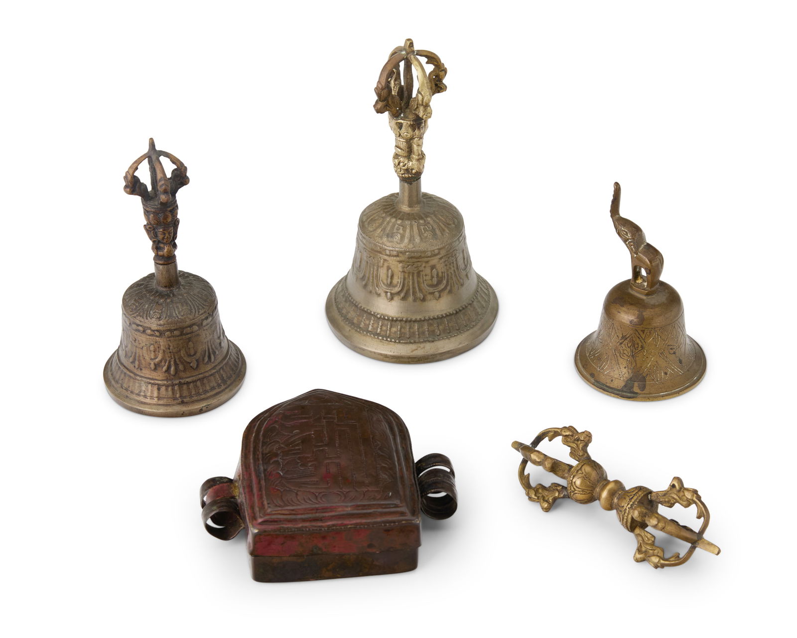 A group of Tibetan liturgical implements (1 of 10)