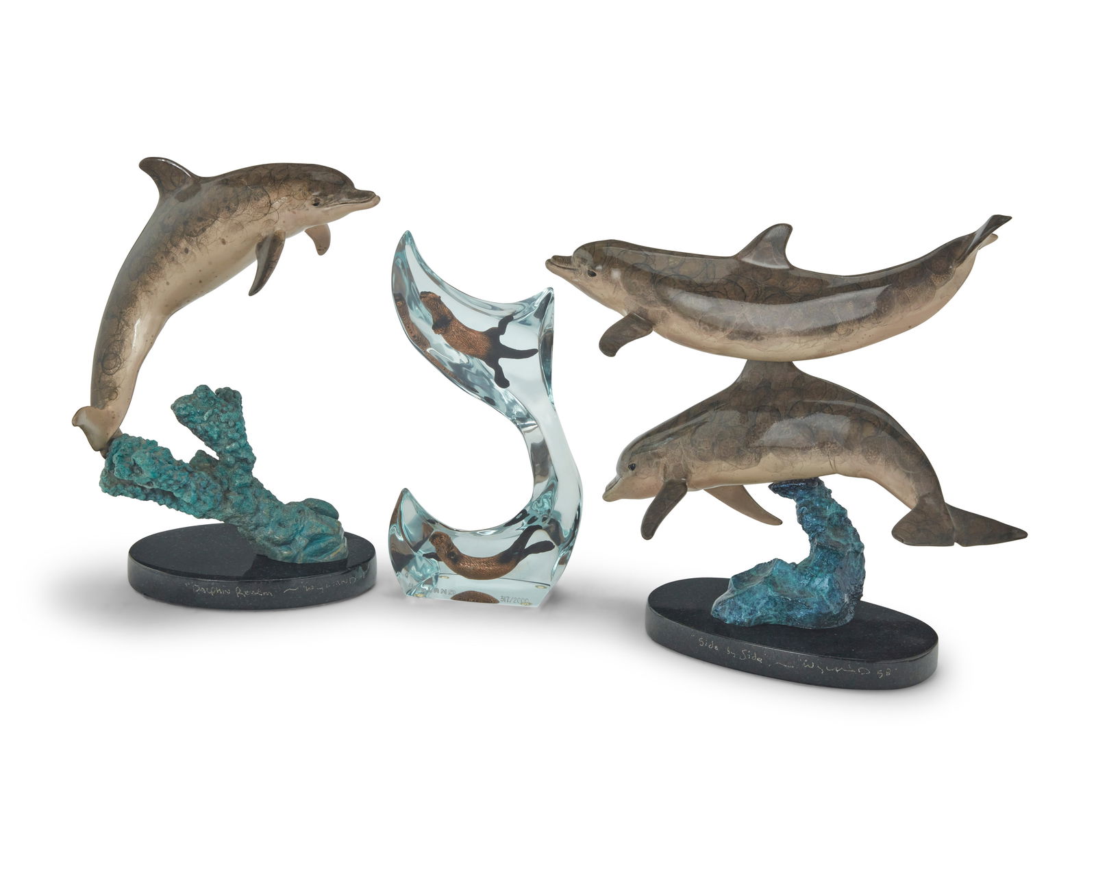 Robert Wyland (b. 1956), Three marine life sculptures, late 20th/early 21st century (1 of 7)