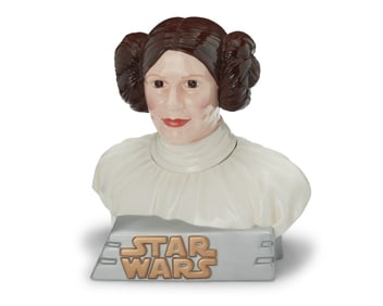A Star Wars ceramic Princess Leia cookie jar