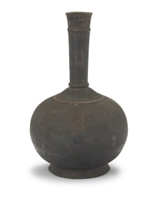 An Indian Bidiri bronze vase