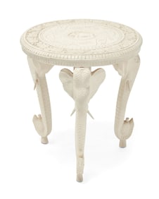 An Anglo-Indian-style white painted occasional table