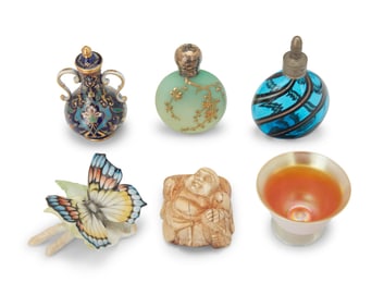 A group of decorative items