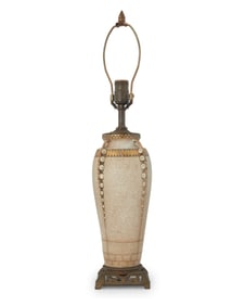 A Secessionist vase mounted as a table lamp