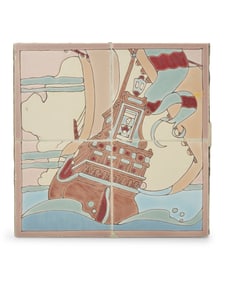 A pictorial ceramic tile picture