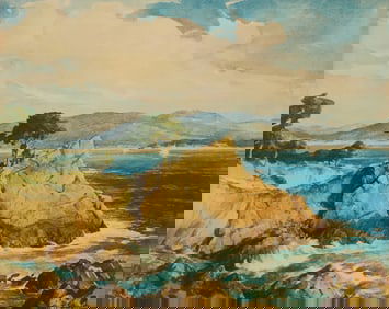 Davis Francis Schwartz (1879-1969), Point Lobos tree, Monterey