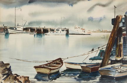Joseph Knowles (1907-1980), Harbor scene, 1947