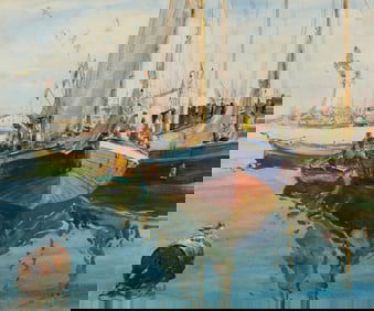 James Milton Sessions (1882-1962), Harbor scene