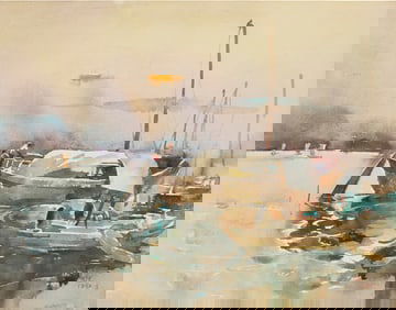 Liu Fenglan (b. 1944), "Clear Sky After Snowing at Erhai Lake," 1982