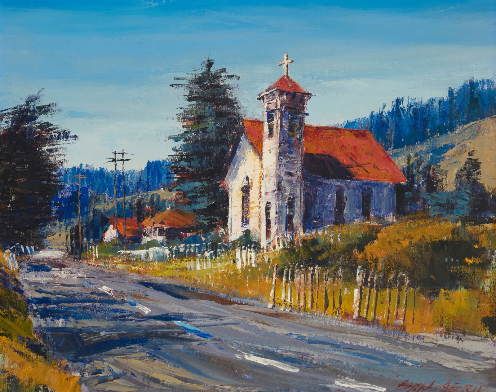 Ben Abril (1923-1995), "High Country Church" (1 of 8)