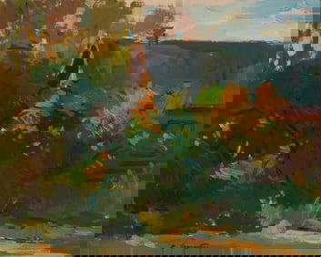 Sergei Bongart (1918-1985), House in a landscape